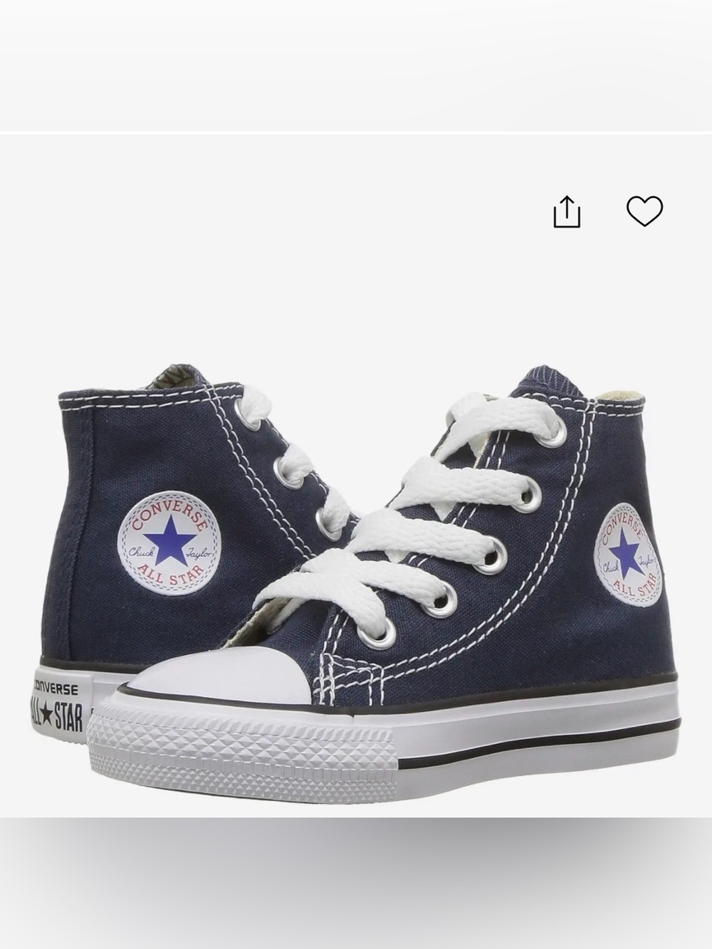 Converse Toddler Navy High-Top Sneakers